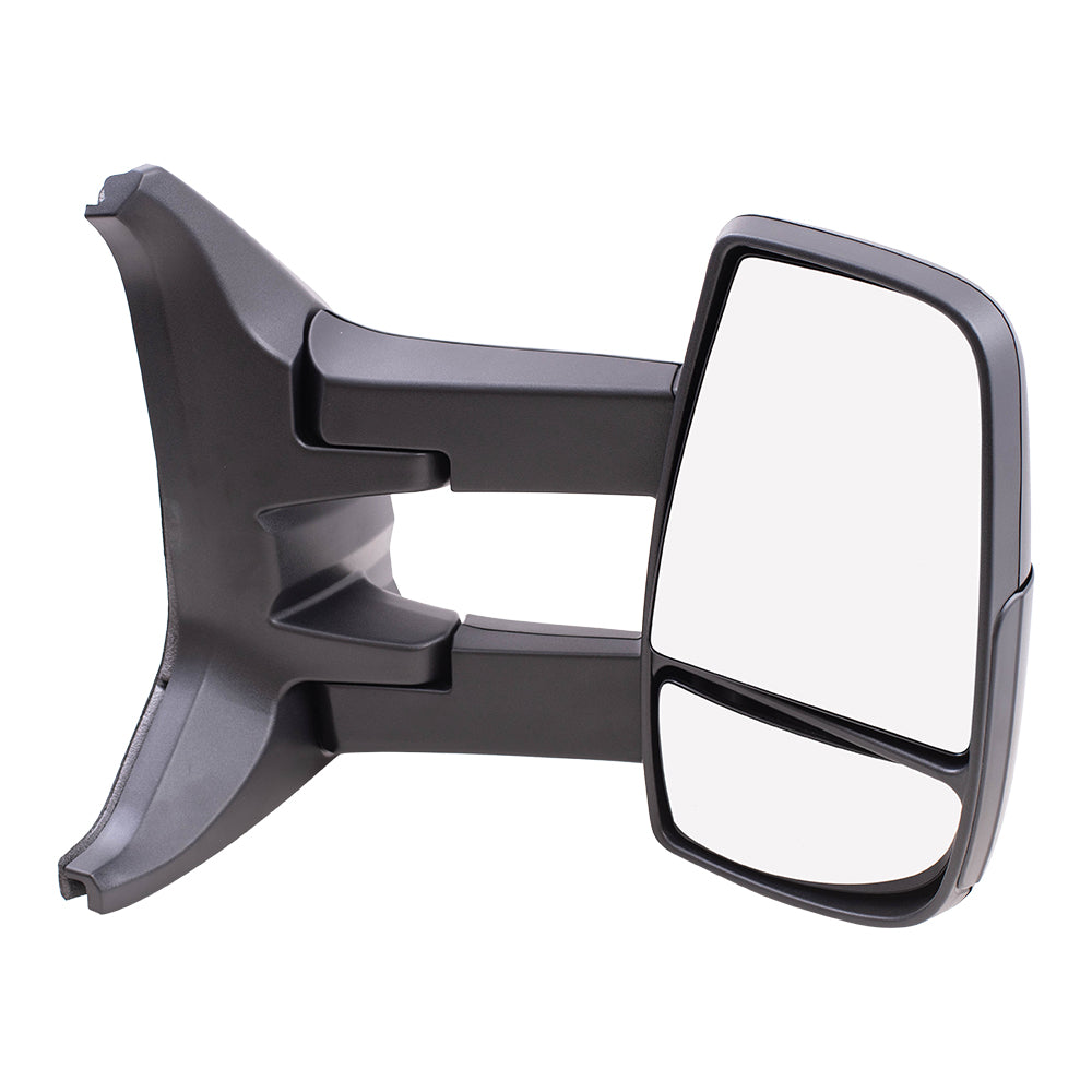 Replacement Passenger Side Door Power Mirror with Dual Long Arms Compatible with 2015-2019 Transit Van with Low Roof