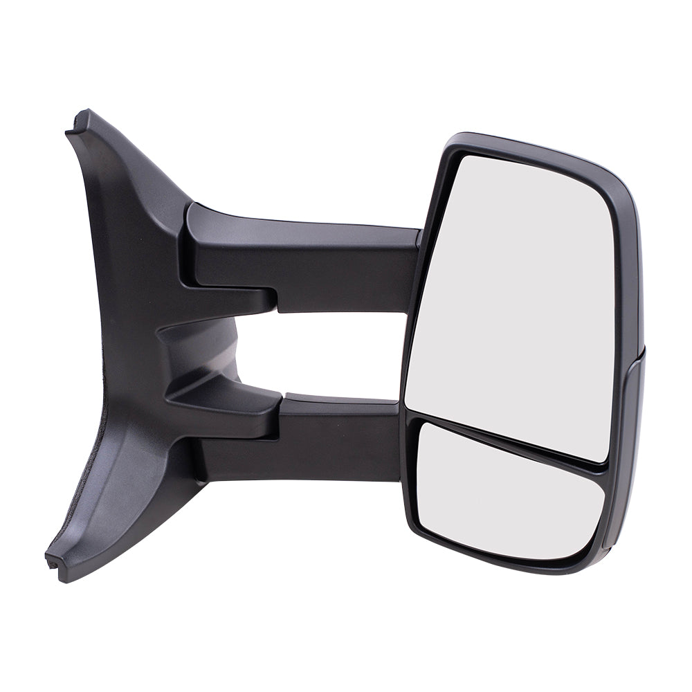 Replacement Passenger Side Door Power Mirror with Dual Long Arms Compatible with 2015-2017 Transit Van with Medium or High Roof