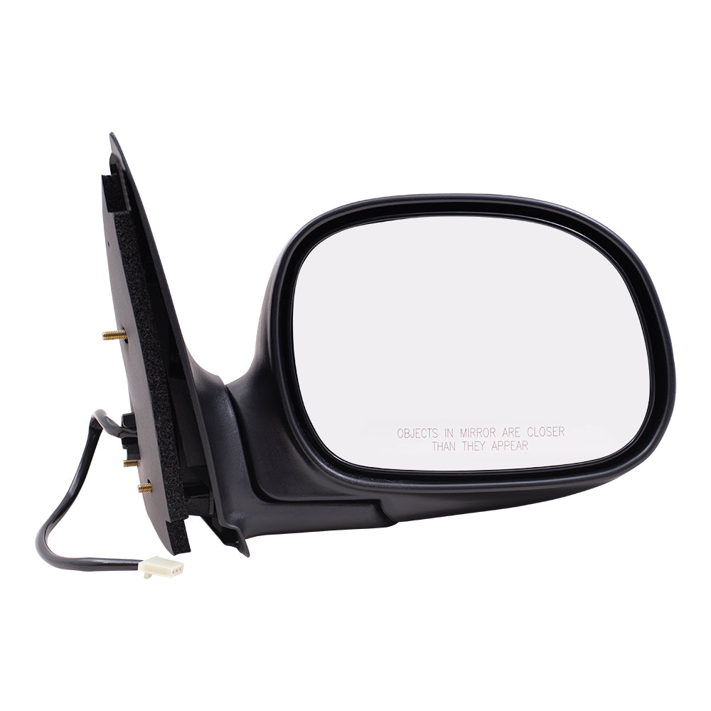 Brock Aftermarket Replacement Pair of Power Mirrors Paint To Match Black Without Heat-Signal With Adapter  Compatible With 1997-2003 Ford F-150 Standard Cab/Extended Cab -  Does Not Fit SuperCrew