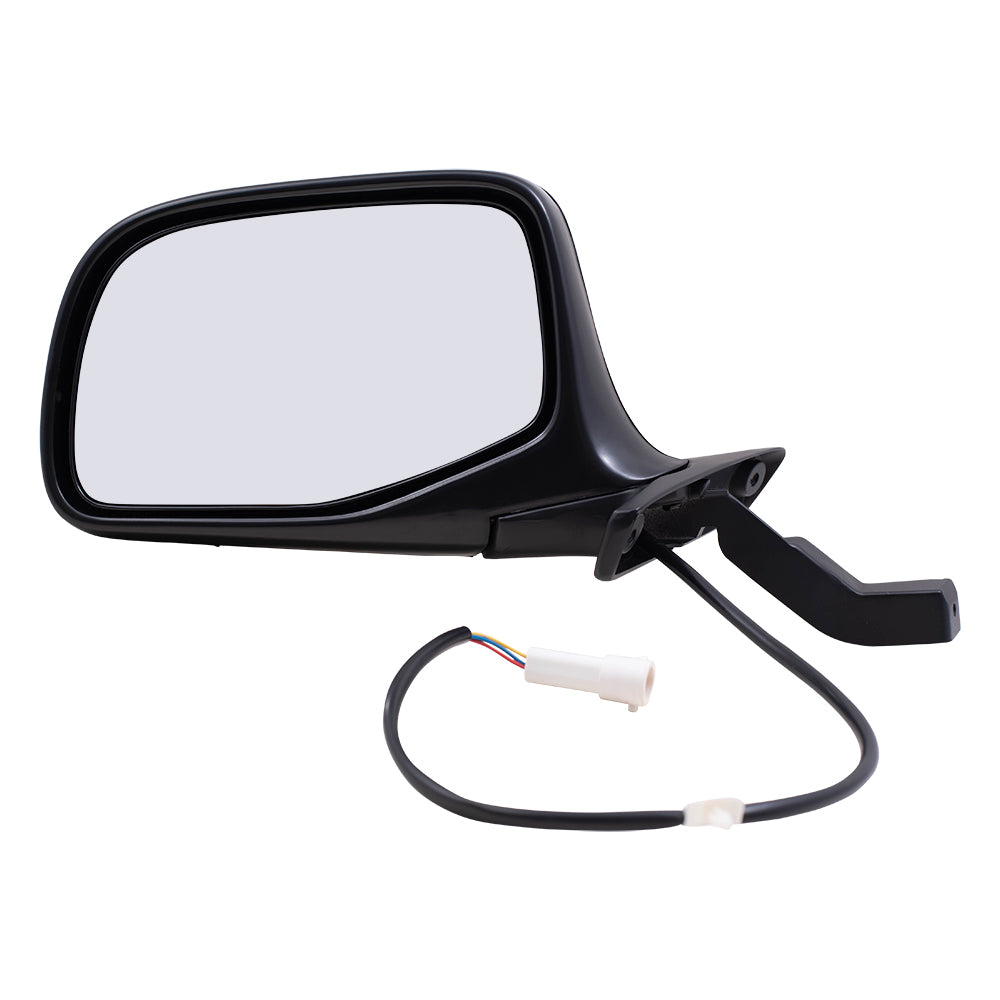 Driver and Passenger Power Side View Mirrors Black & Chrome Replacement for 1992-1996 F150 Pickup Truck F7TZ17682BAA F7TZ17683BAB