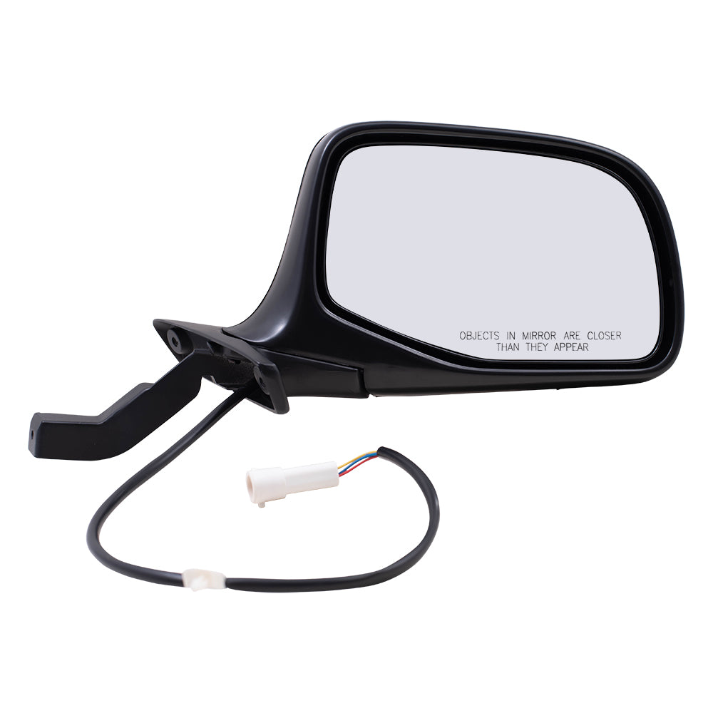 Replacement Passenger Power Side View Mirror Black & Chrome Compatible with 1992-1996 F150 Pickup Truck F7TZ17683BAB