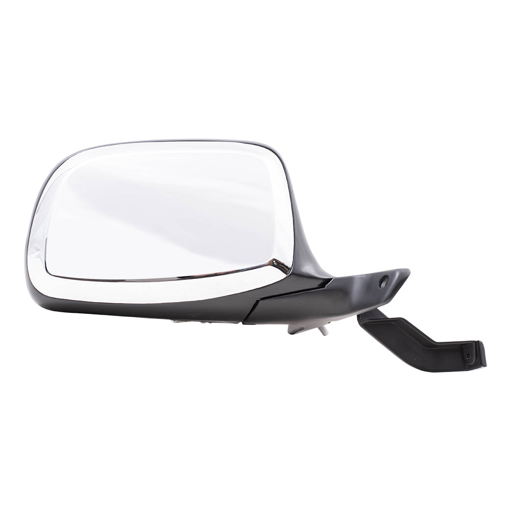 Replacement Passenger Power Side View Mirror Black & Chrome Compatible with 1992-1996 F150 Pickup Truck F7TZ17683BAB