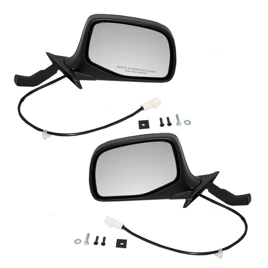 Driver and Passenger Power Side View Mirrors Paddle Type Ready-to-Paint Replacement for 1992-1996 F150 Pickup Truck F5TZ17683E F5TZ17682E