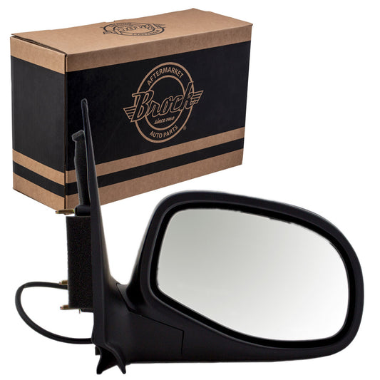 Brock Aftermarket Replacement Passenger Right Power Mirror Paint to Match Black without Heat Compatible with 1993-2005 Ford Ranger