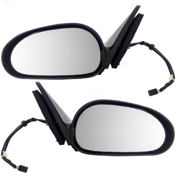 Replacement Power Side Mirrors with Cowl Grille Panel Compatible with 99-04 Mustang