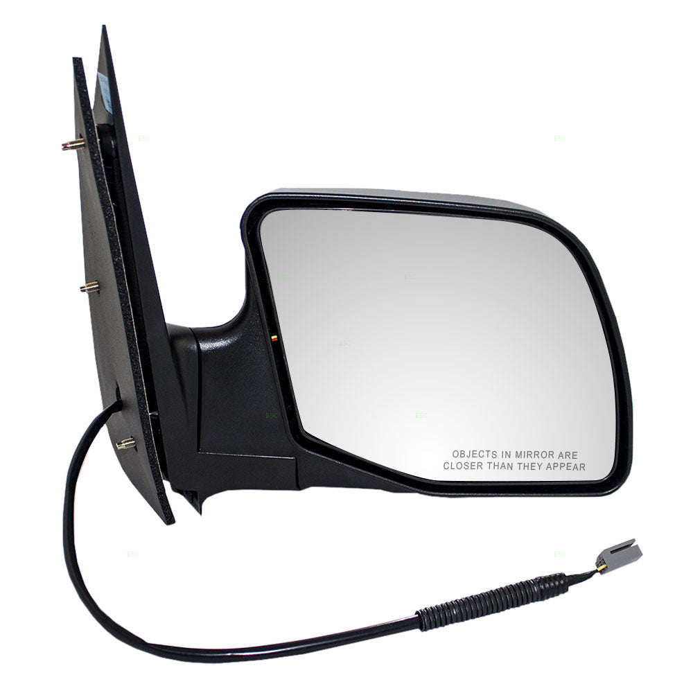 Passengers Power Side View Mirror Paddle Type Textured Replacement for 1994-2006 E-Series Van F4UZ17682B