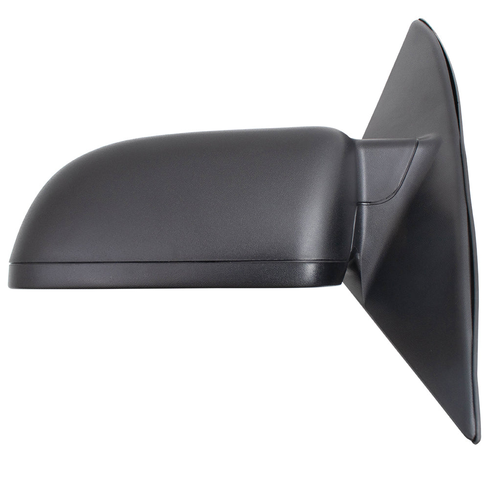 Brock Replacement Driver Side Power Mirror Textured Black with Heat without Puddle Light or Blind Spot Information System Compatible with 2011-2012 Fusion