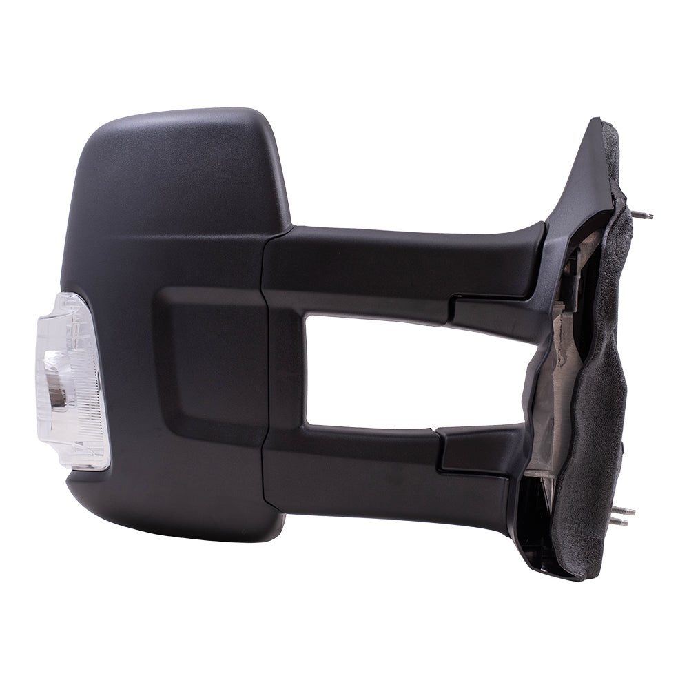 Replacement Passenger Side Mirror Heated with Signal Dual Long Arms Compatible with 2015-2019 Transit Van with Low Roof