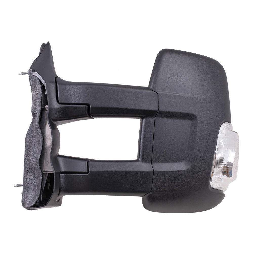 Replacement Driver Side Mirror Heated with Signal Dual Long Arms Compatible with 2015-2019 Transit Van with Medium or High Roof