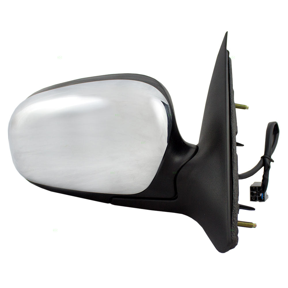 Brock Replacement Passengers Performance Upgrade Power Side View Mirror Heated with Chrome Cover Compatible with 98-08 Crown Victoria Grand Marquis 6W7Z17682BA