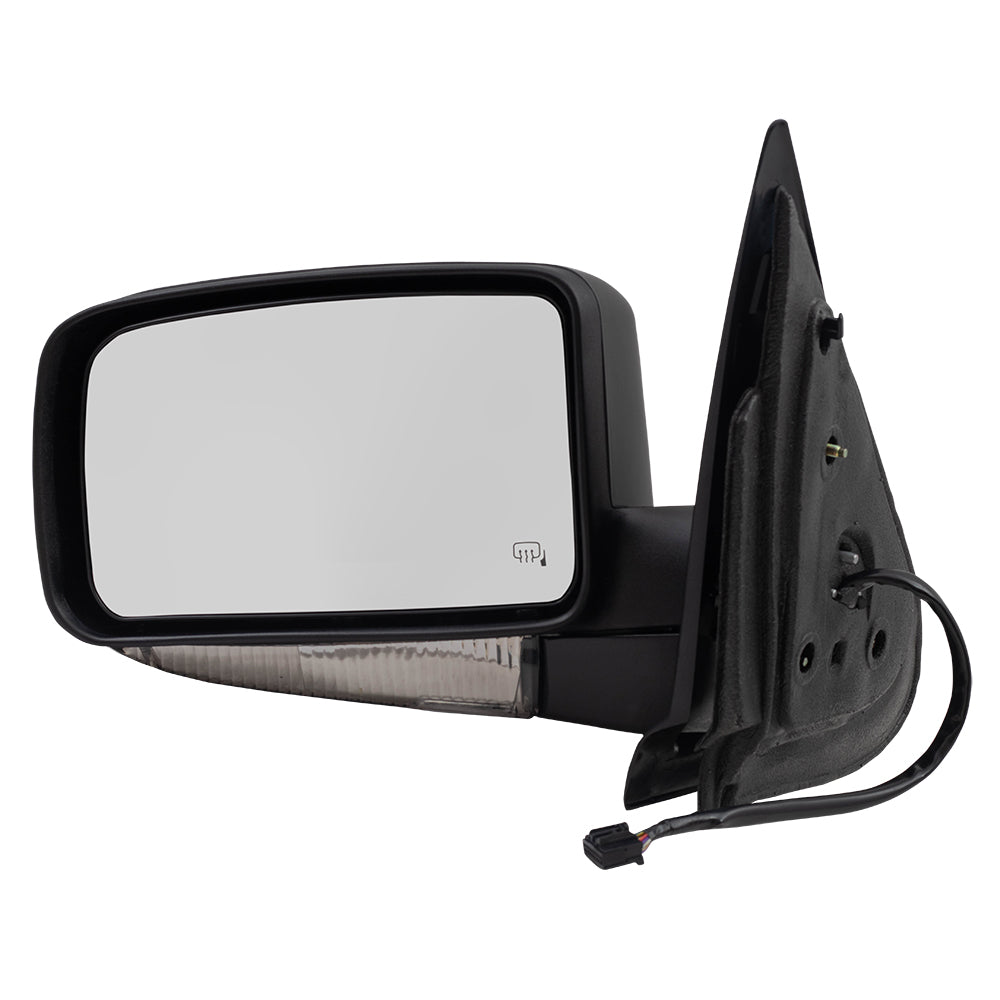 Brock Replacement Driver Side Power Mirror Paint to Match Black with Heat, Signal, Memory, Puddle Light and Power Folding Compatible with 2005-2006 Expedition & 2003-2006 Navigator