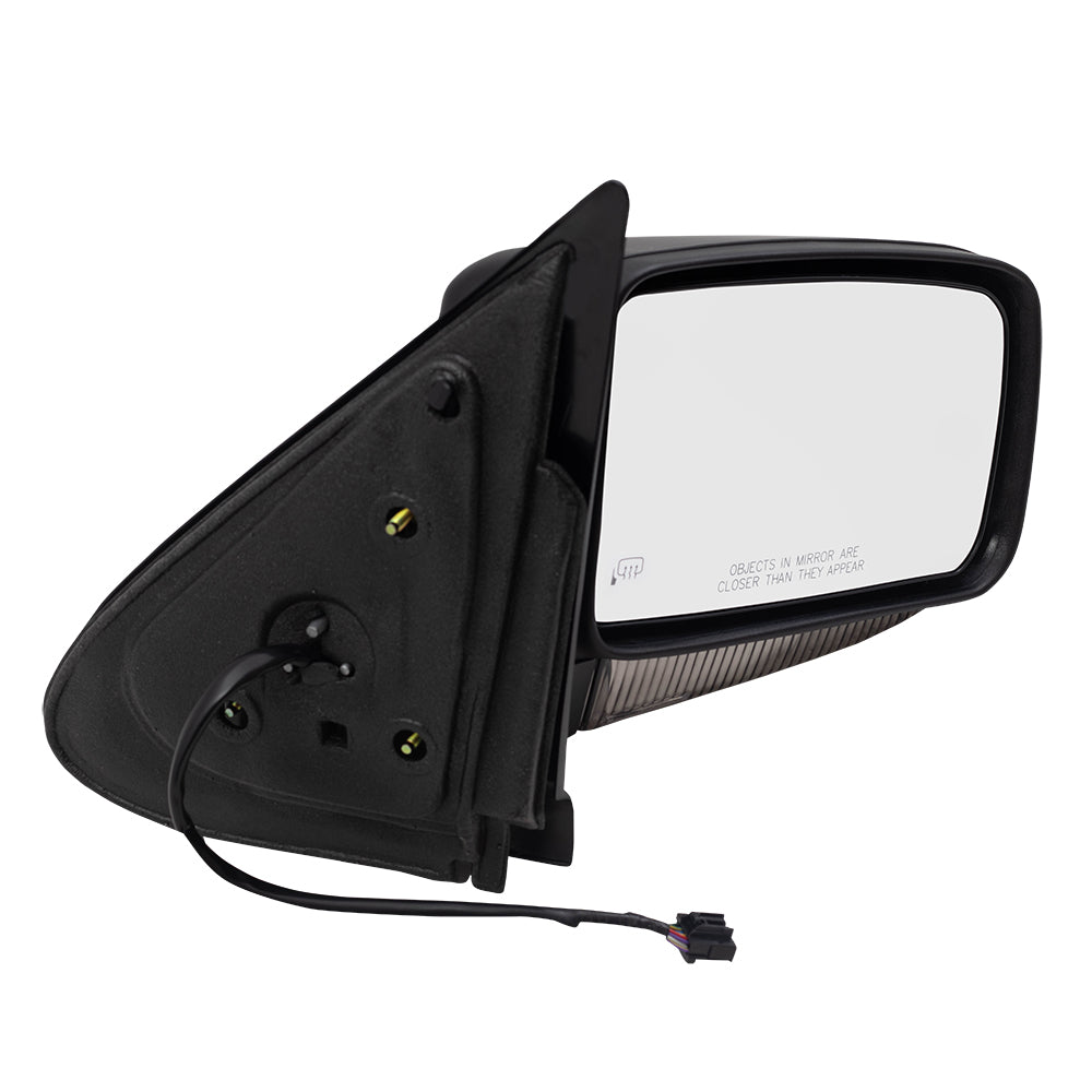 Brock Replacement Driver and Passenger Side Power Mirrors Paint to Match Black with Heat, Signal, Memory, Puddle Light and Power Folding Compatible with 2005-2006 Expedition & 2003-2006 Navigator