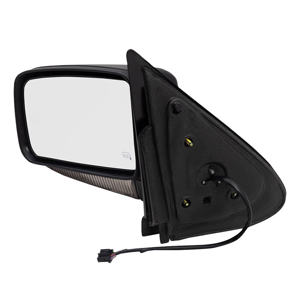 Brock Replacement Driver Side Power Mirror Paint to Match Black with Heat, Signal, Memory, Puddle Light and Power Folding Compatible with 2005-2006 Expedition & 2003-2006 Navigator