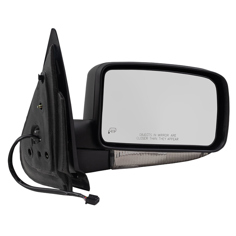 Brock Replacement Passenger Side Power Mirror Paint to Match Black with Heat, Signal, Memory, Puddle Light and Power Folding Compatible with 2005-2006 Expedition & 2003-2006 Navigator