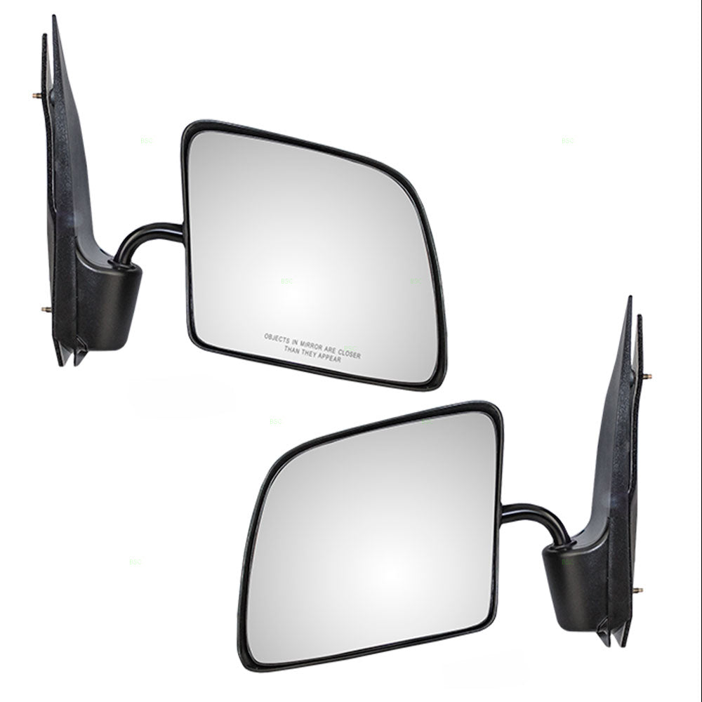 Driver and Passenger Manual Side View Mirrors Swing Lock Paddle Type Replacement for 92-97 Ford E-Series Van F4UZ17683A F4UZ17682A