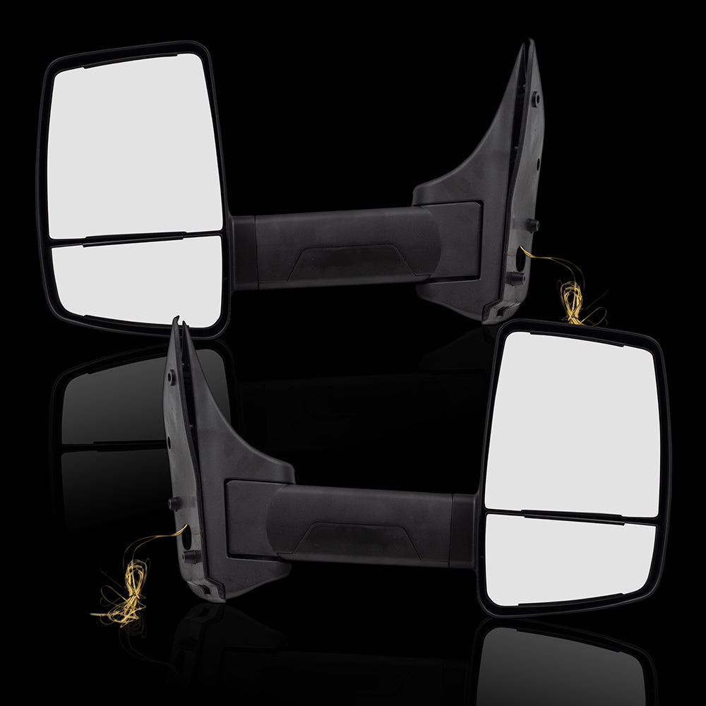 Brock Replacement Performance Upgrade Set Manual Tow Mirrors Compatible with 92-14 Econoline Van