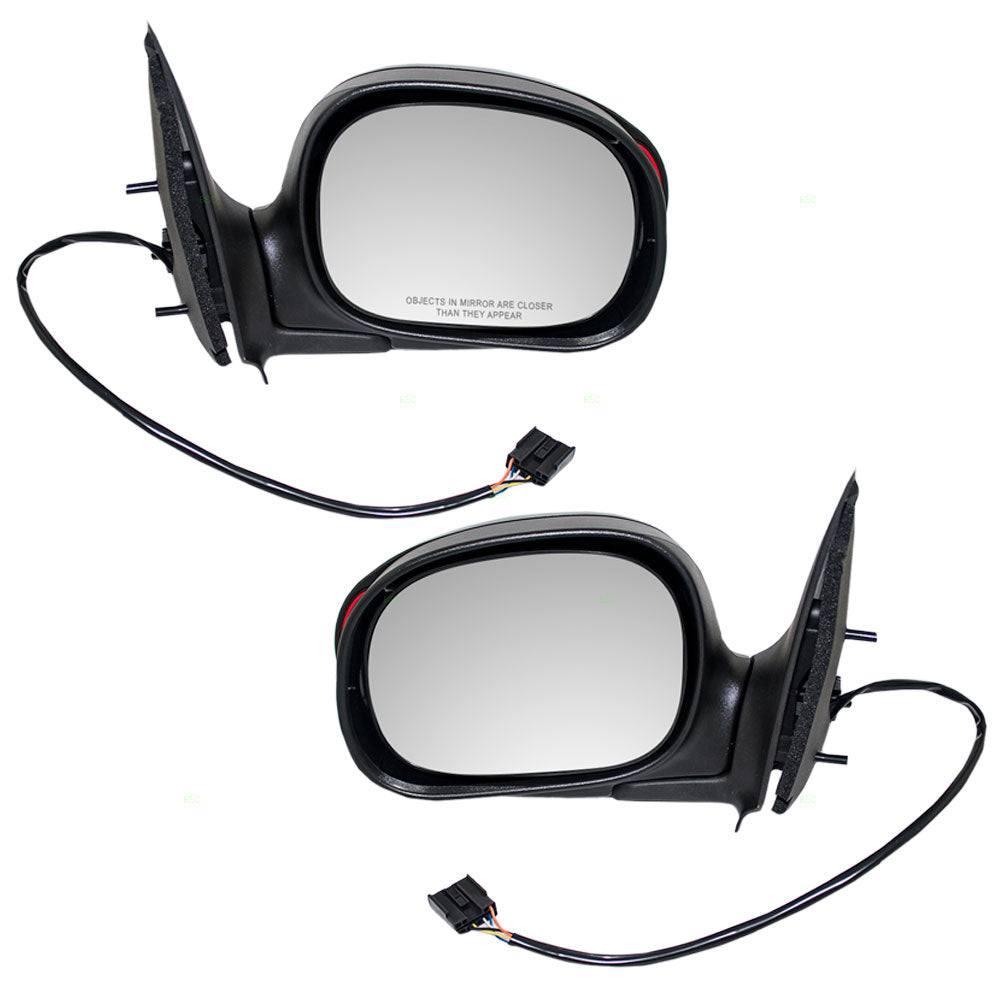 Driver and Passenger Power Side View Mirrors with Signal Smooth Replacement for 2000-2003 F150 Pickup Truck Standard/Extended Cabs