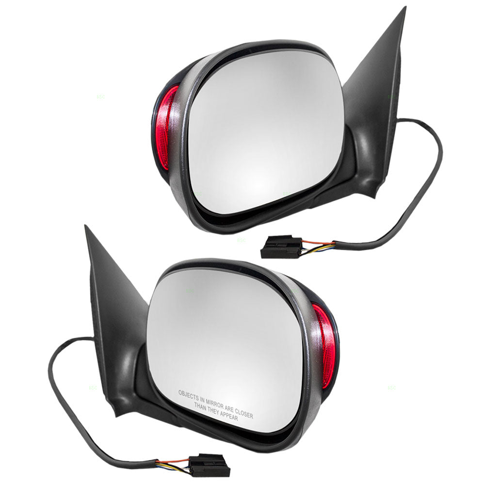 Driver and Passenger Power Side View Mirrors with Signal Smooth Replacement for 2000-2003 F150 Pickup Truck Standard/Extended Cabs