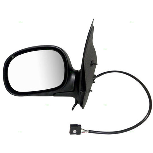 Drivers Power Side View Mirror Black w/ Chrome Cover with Signal Replacement for 2001-2003 F150 SuperCrew Cab Pickup Truck