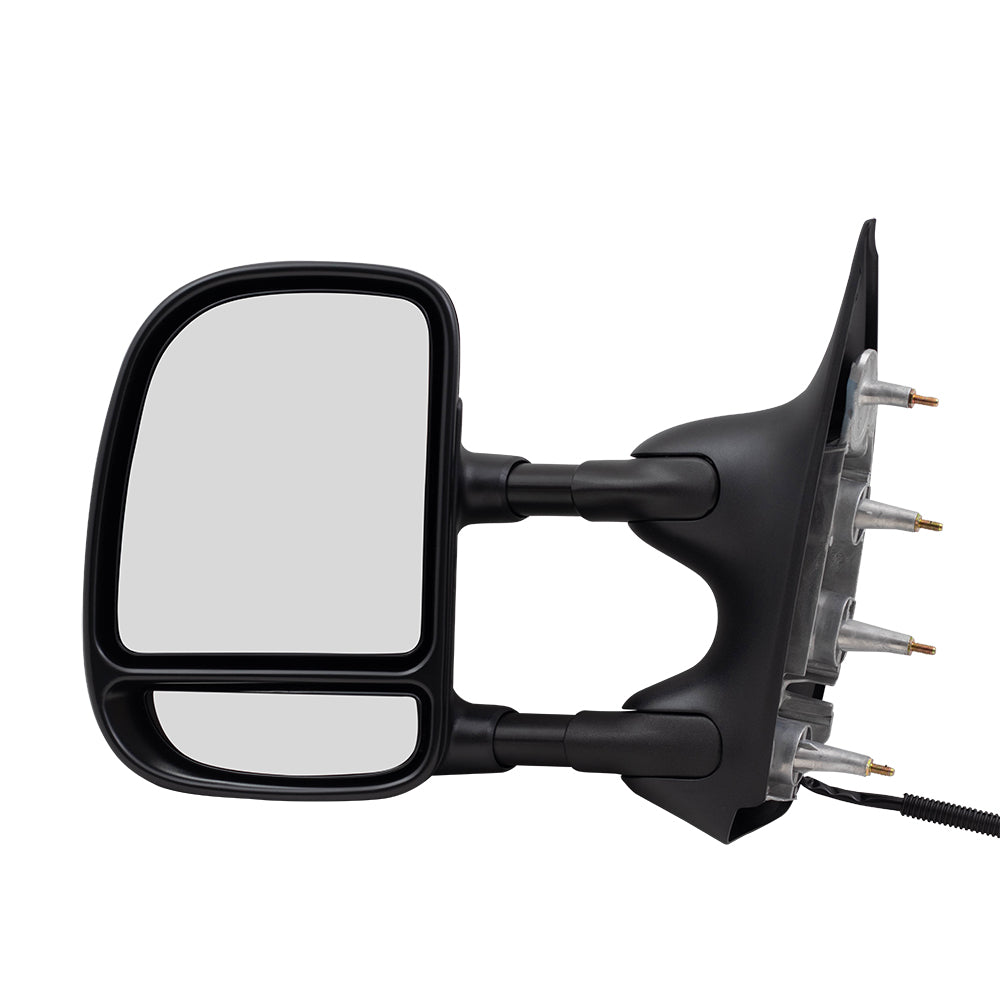 Brock Replacement Driver and Passenger Power Side View Double Swing Mirrors Telescopic Dual Arms Compatible with 2009-2018 E-Series Van