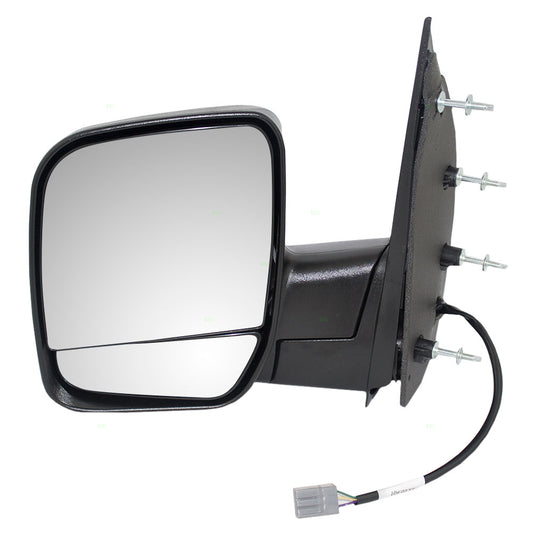 Drivers Power Side View Mirror Dual Glass Textured Replacement for 2002-2007 E-Series Van 2C2Z17683AAB