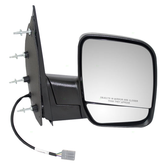 Passengers Power Side View Mirror Dual Glass Textured Replacement for 2002-2007 E-Series Van 2C2Z17682AAC