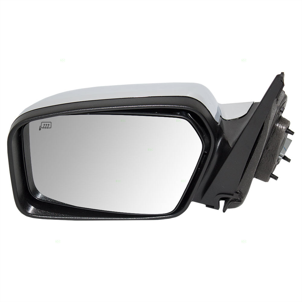 Replacement Drivers Power Side View Mirror Heated Memory Puddle Lamp Black Base w/ Chrome Cover Compatible with 07-10 MKZ