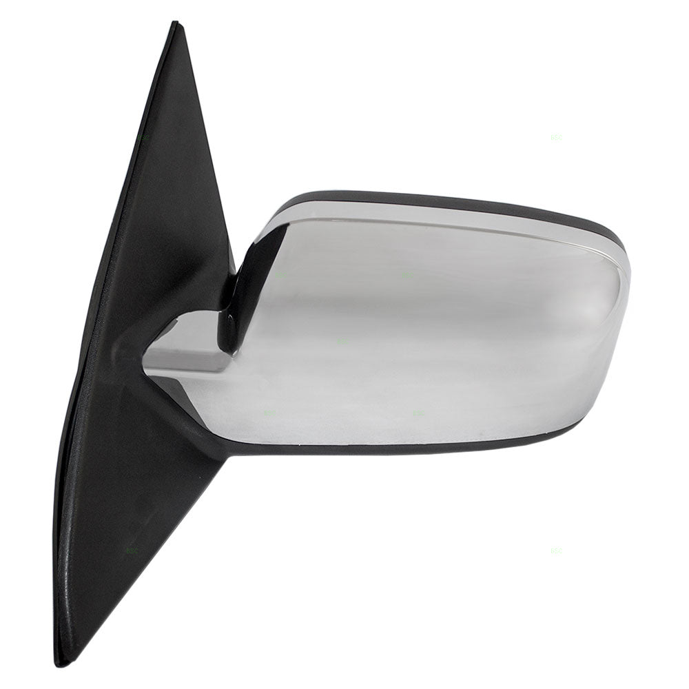 Replacement Drivers Power Side View Mirror Heated Memory Puddle Lamp Black Base w/ Chrome Cover Compatible with 07-10 MKZ