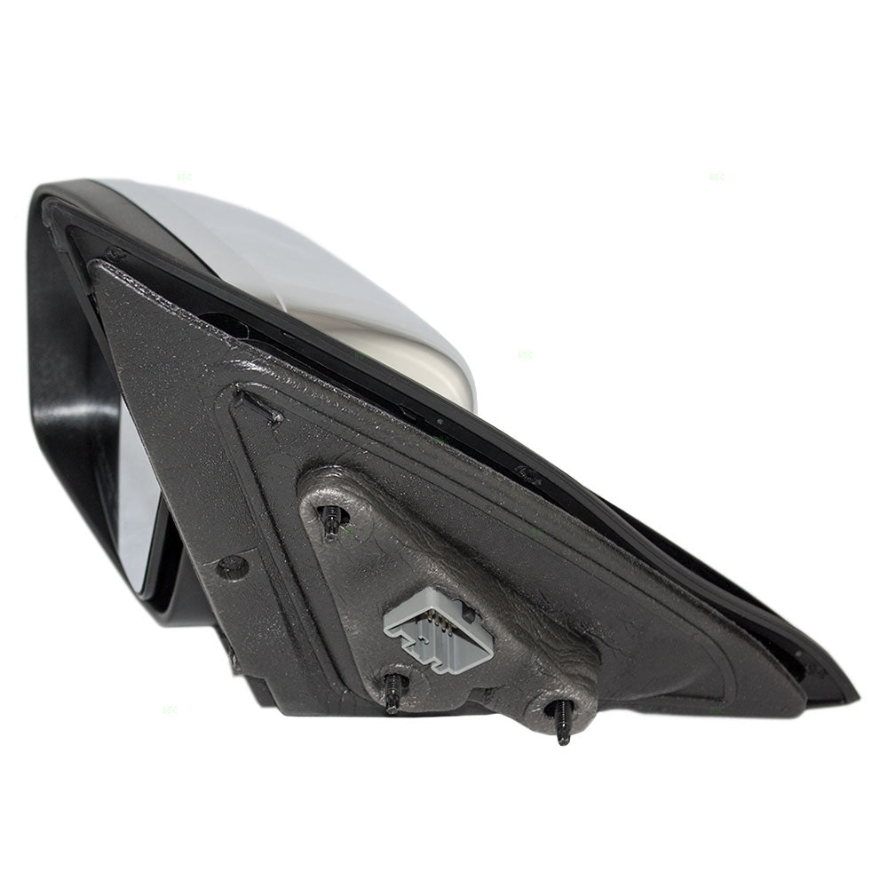 Replacement Drivers Power Side View Mirror Heated Memory Puddle Lamp Black Base w/ Chrome Cover Compatible with 07-10 MKZ