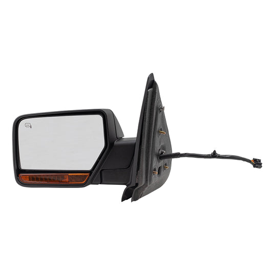 Brock Replacement Driver Side Power Mirror Paint to Match Black with Heat, Signal, Memory, Puddle Light and Power Folding Compatible with 2007-2008 Expedition & 2007-2008 Navigator