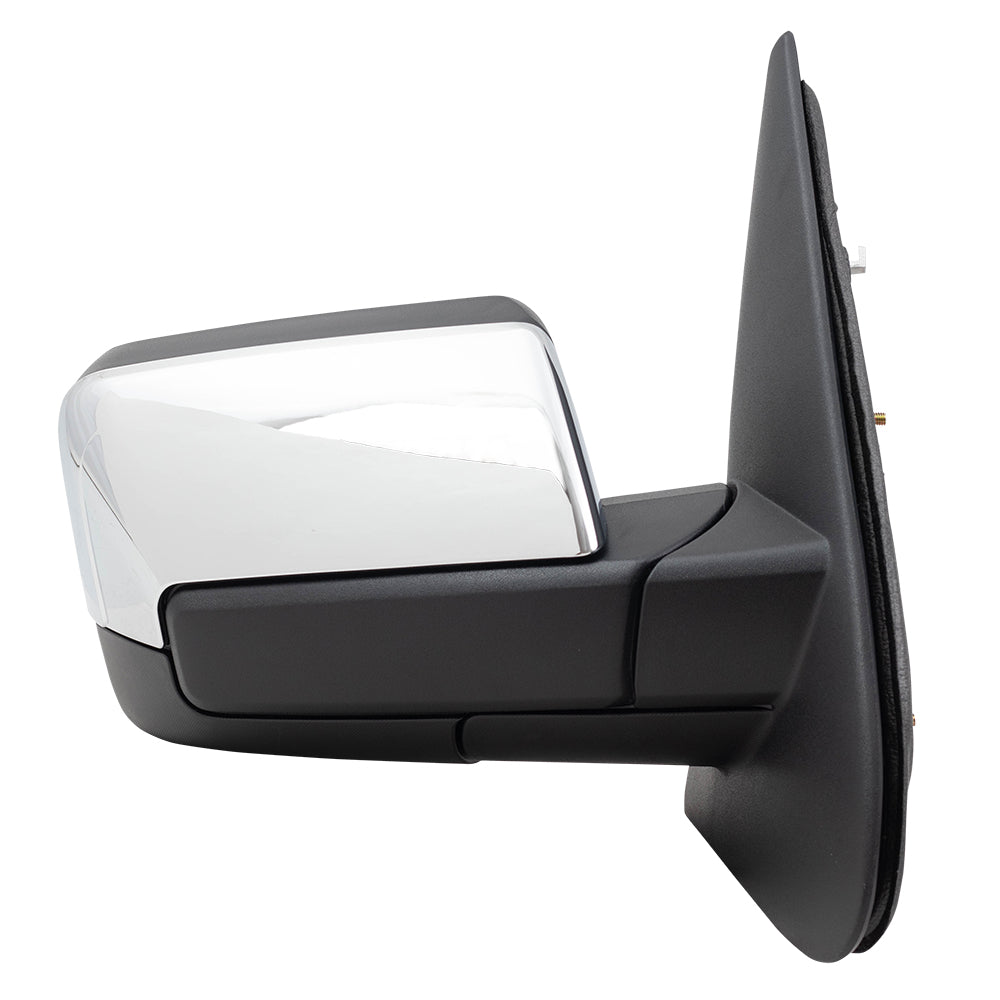 BROCK Pair Power Folding Side Mirrors Replacement for 2007-2008 Ford Expedition Driver and Passenger Set Heated Chrome Caps Signal Memory Puddle Lamp 8L7Z17683AA 8L7Z17682AA