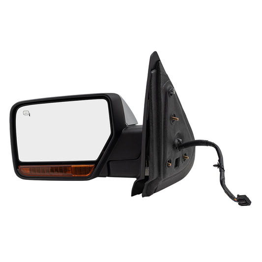 Power Folding Mirror Chrome Replacement for 2009-2010 Expedition Navigator Drivers Side Heated Signal Memory Puddle Lamp 9L7Z17683AA