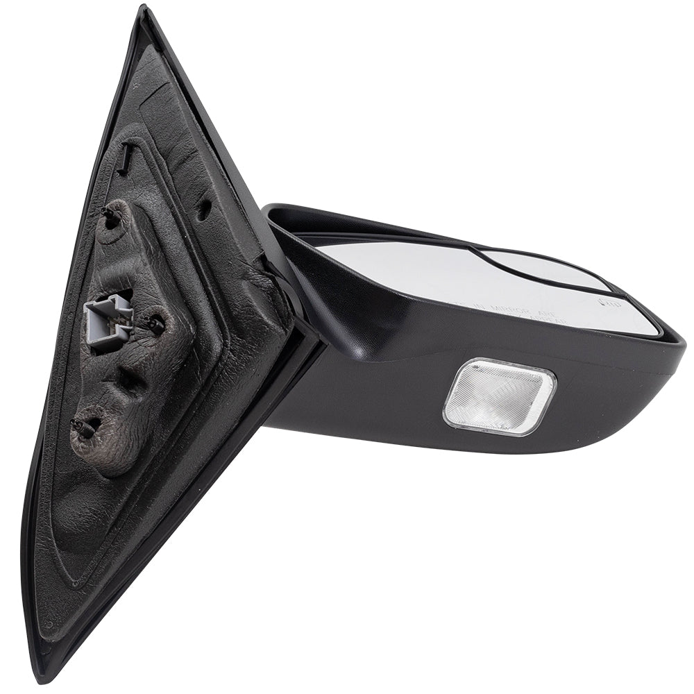 Brock Passengers Power Side View Mirror Heated Puddle Lamp Textured fits 11-12 Ford Fusion 11 Mercury Milan (INCLUDING Hybrids) replaces FO1321424 BE5Z17682BA 6E5Z17D742AA