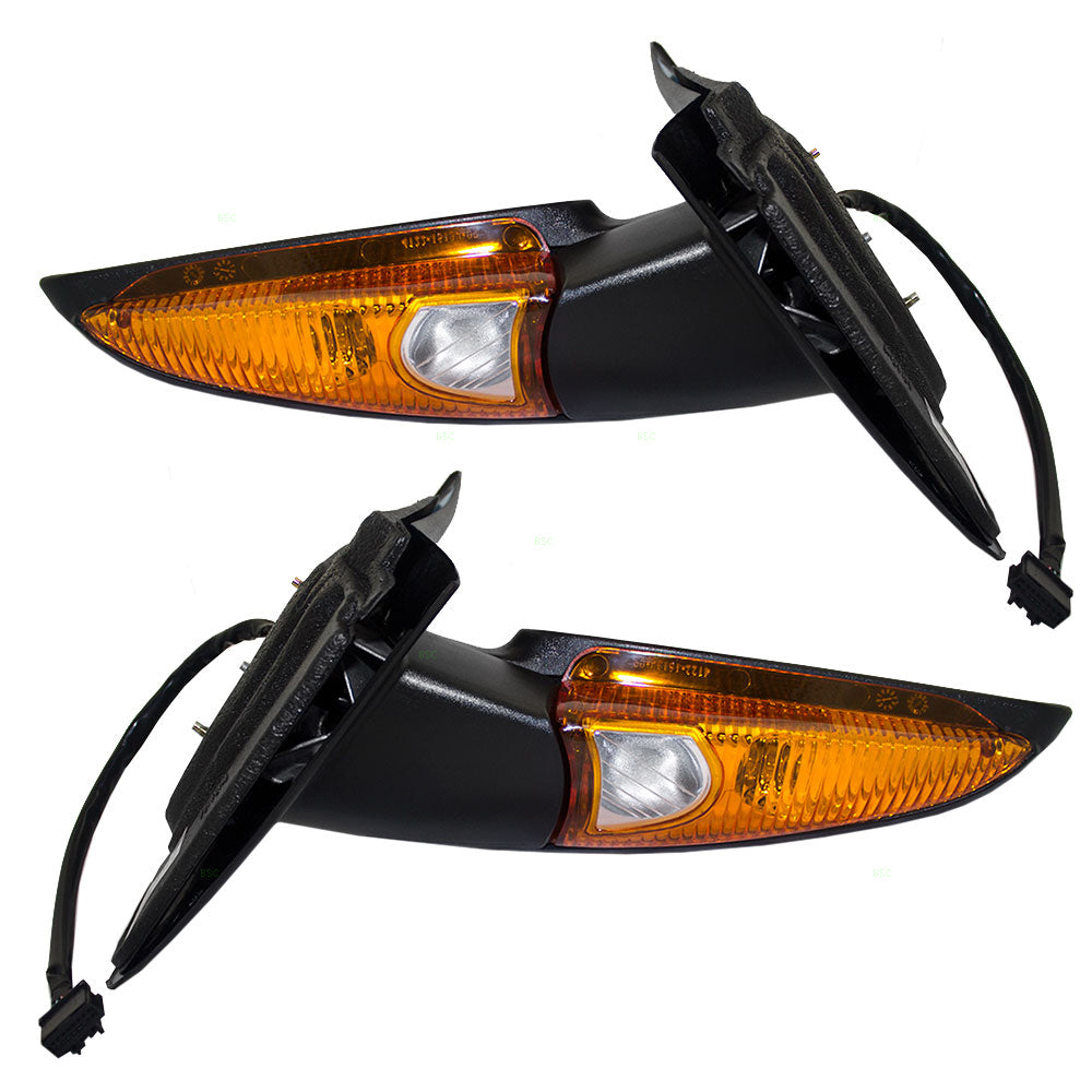 Driver and Passenger Power Side View Mirrors Heated Signal Puddle Lamp Replacement for 2003 2004 2005 2006 Expedition