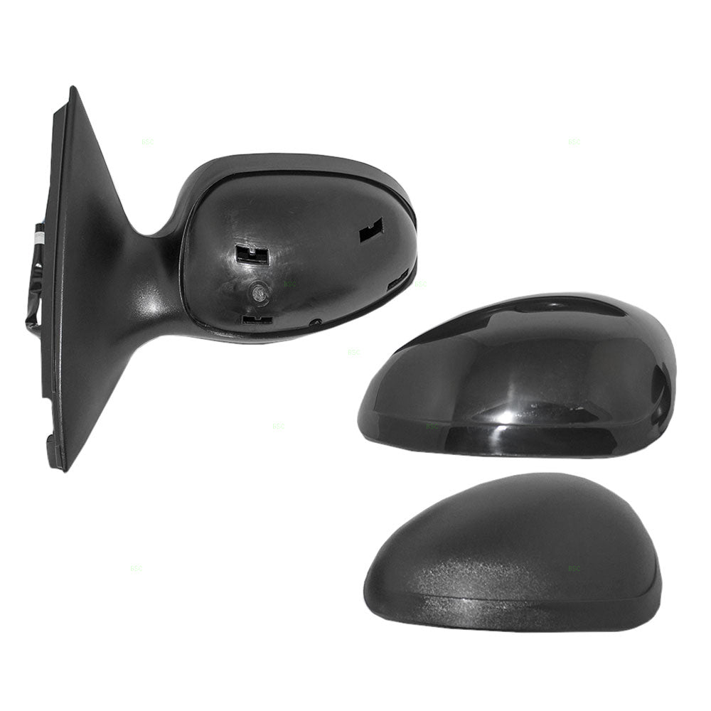 Drivers Power Side View Mirror with Puddle Lamp & 2 Covers Replacement for 2002-2007 Taurus 2002-2005 Sable 6F1Z17683 A