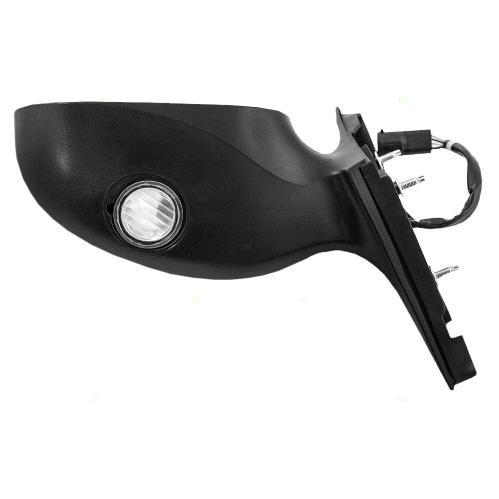 Drivers Power Side View Mirror with Puddle Lamp & 2 Covers Replacement for 2002-2007 Taurus 2002-2005 Sable 6F1Z17683 A