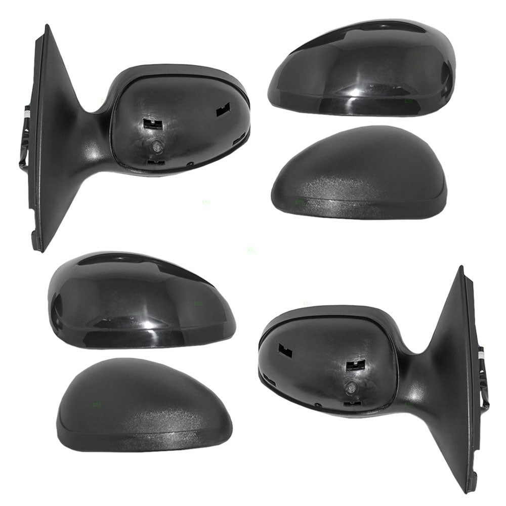 Driver and Passenger Power Side View Mirrors with Puddle Lamps & Covers Replacement for 2002-2007 Taurus 2002-2005 Sable