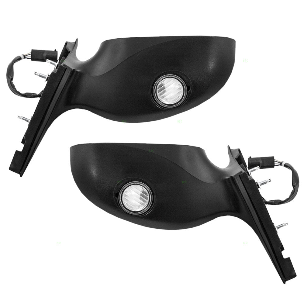 Driver and Passenger Power Side View Mirrors with Puddle Lamps & Covers Replacement for 2002-2007 Taurus 2002-2005 Sable