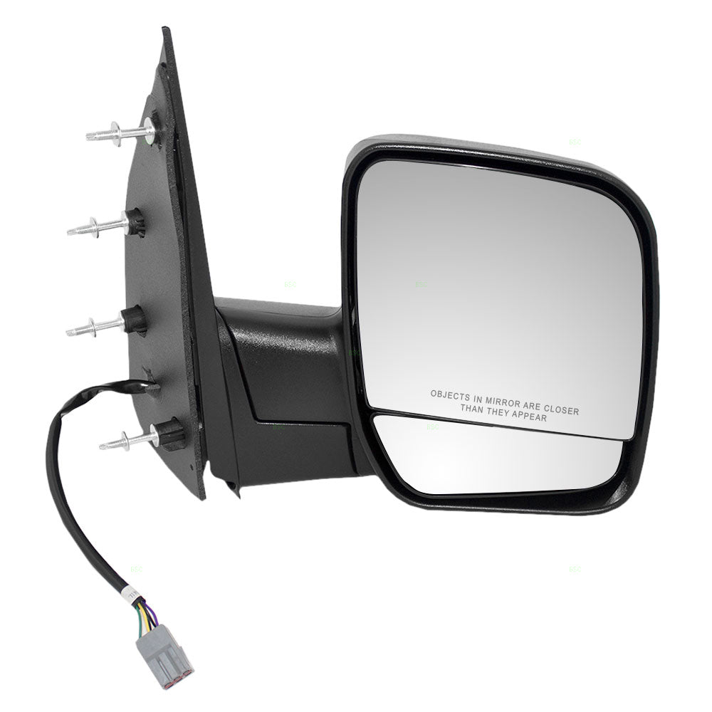 Passengers Power Side View Mirror Dual Glass Puddle Lamp with 4 Mounting Points Replacement for 2002-2007 E-Series Van