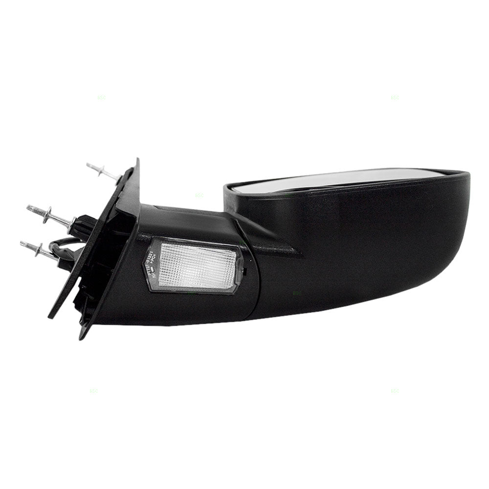 Passengers Power Side View Mirror Dual Glass Puddle Lamp with 4 Mounting Points Replacement for 2002-2007 E-Series Van