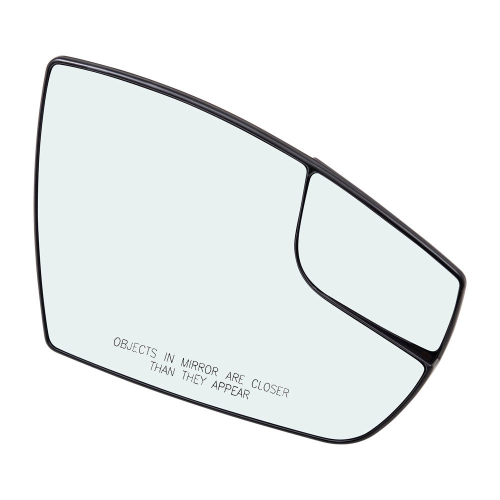 Brock Aftermarket Replacement Part Passenger Side Mirror Glass and Base with Spotter Glass without Heat and Blind Spot Detection Compatible with 2013-2016 Ford Escape