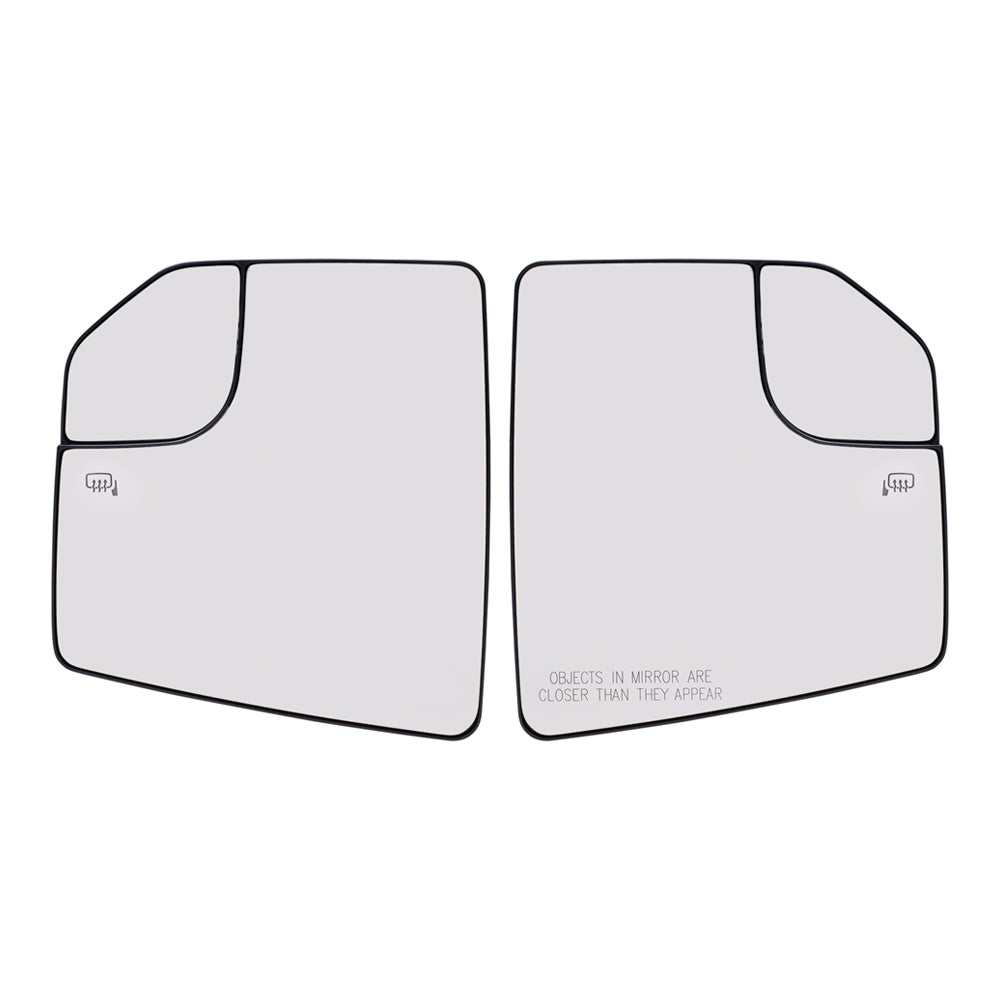 Brock Aftermarket Replacement Driver Left Passenger Right Mirror Glass & Base Set with Heat-Spotter Glass without Memory-Auto Dim Compatible with 2015-2020 Ford F-150