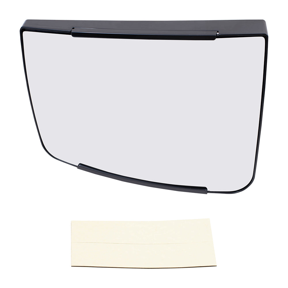 Brock Aftermarket Replacement Lower Driver Left Tow Mirror Glass and Base without Heat Compatible with 2016-2019 Ford F-650 SD