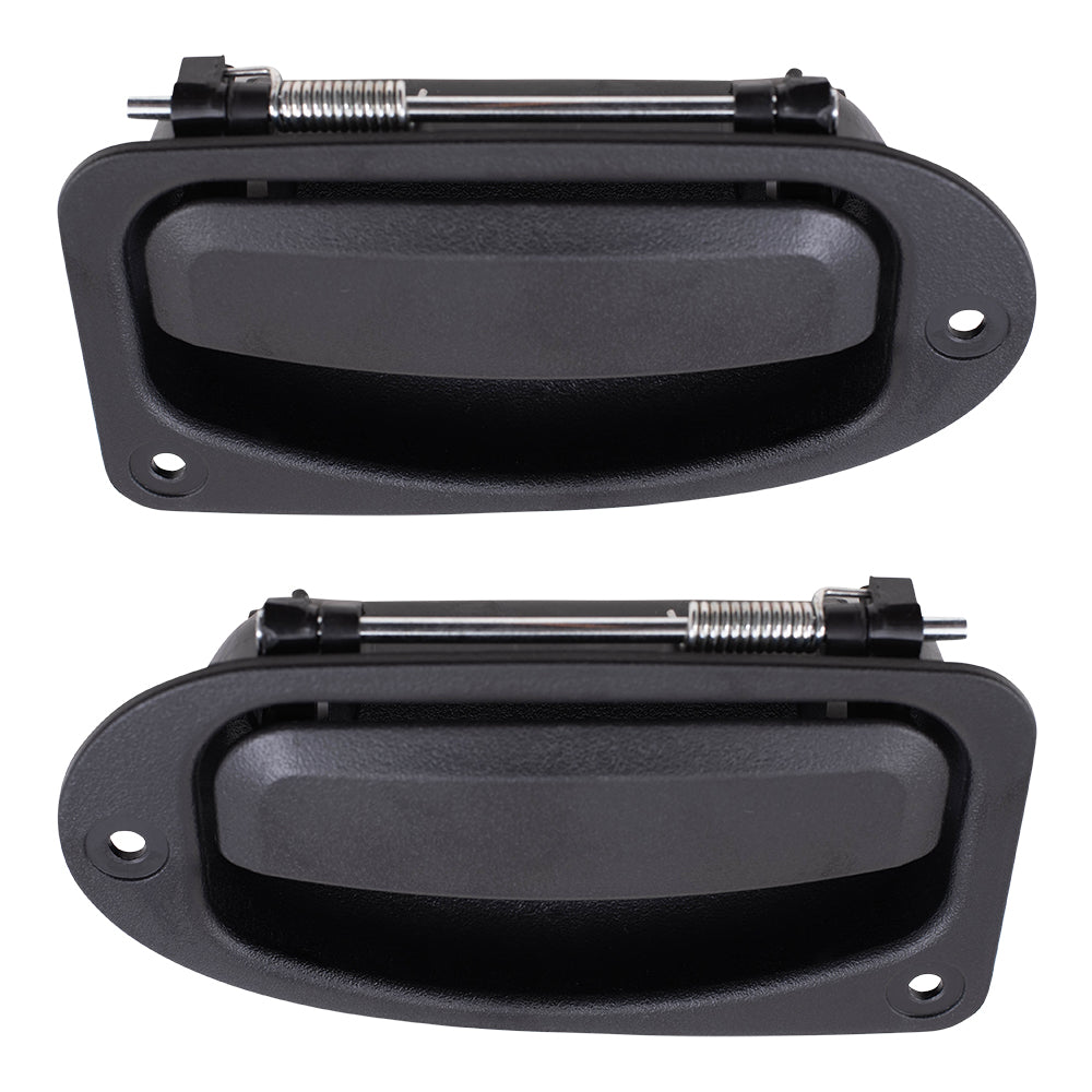 Brock Replacement Pair Set Rear Outside Exterior 3rd Third Textured Door Handles Compatible with 98-11 Ranger Extended Cab Pickup FO1552100 FO1553100