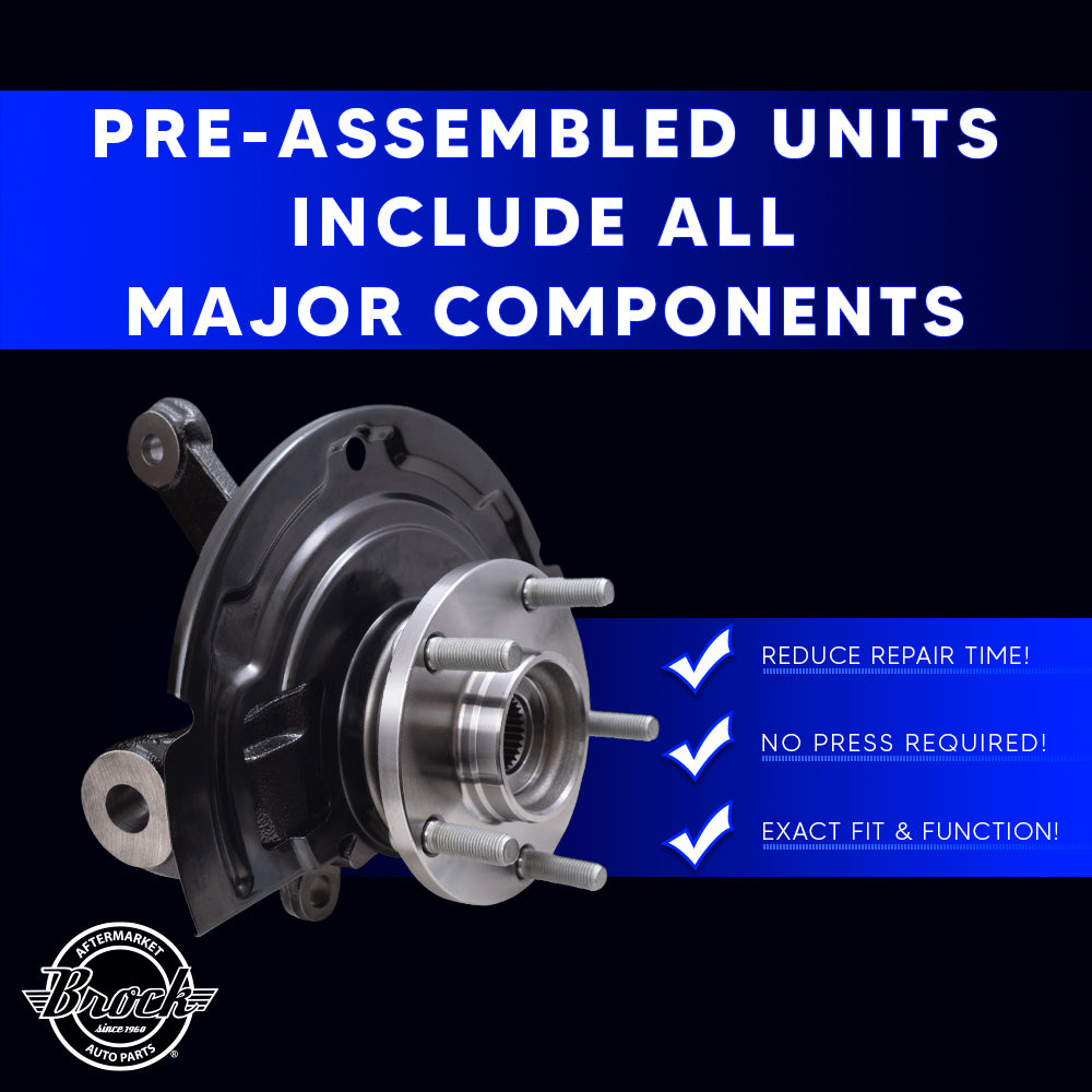 Brock Aftermarket Replacement Front Passenger Right Loaded Steering Knuckle Assembly Compatible with 2002-2006 Nissan Altima 3.5L