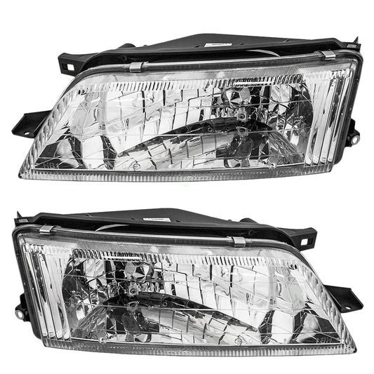 Brock Replacement Driver and Passenger Headlights Headlamps Compatible with 97-99 Maxima 260600L725 260100L725