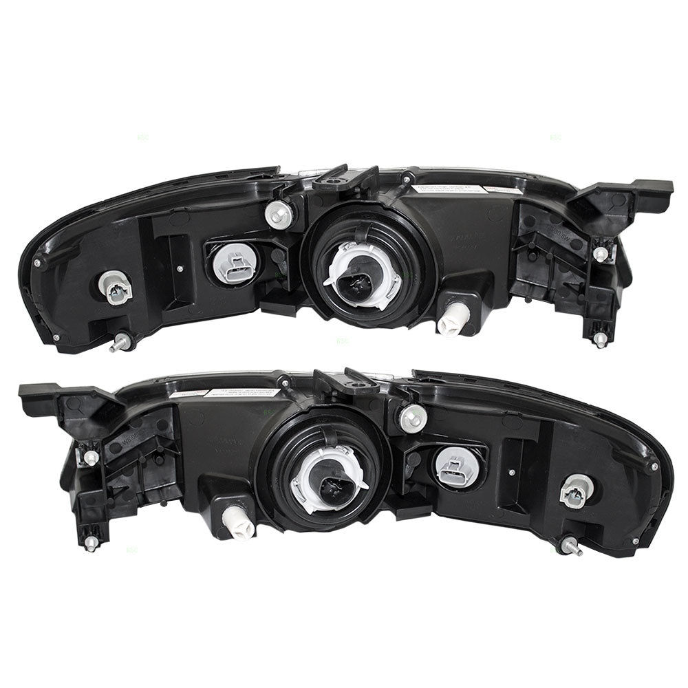 Brock Replacement Pair Set Halogen Combination Headlights Headlamps Compatible with 00-01 Altima 26060-0Z825 26010-0Z825