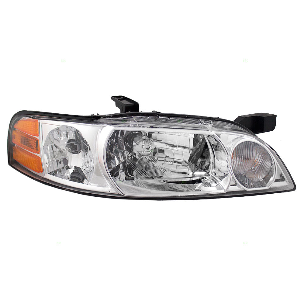 Brock Replacement Passengers Halogen Combination Headlight Headlamp Compatible with 00-01 Altima 26010-0Z825