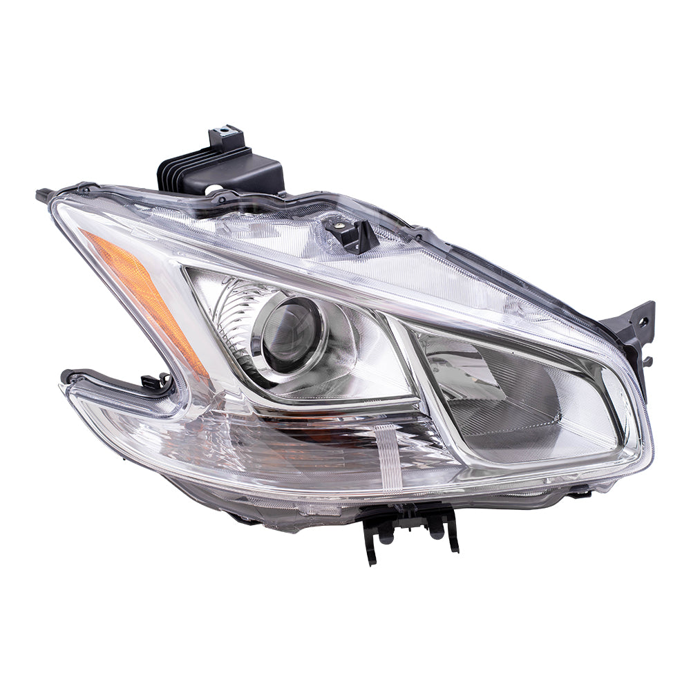 Brock Replacement Passengers Halogen Headlight Headlamp Compatible with 09-14 Maxima 26010-9N00A