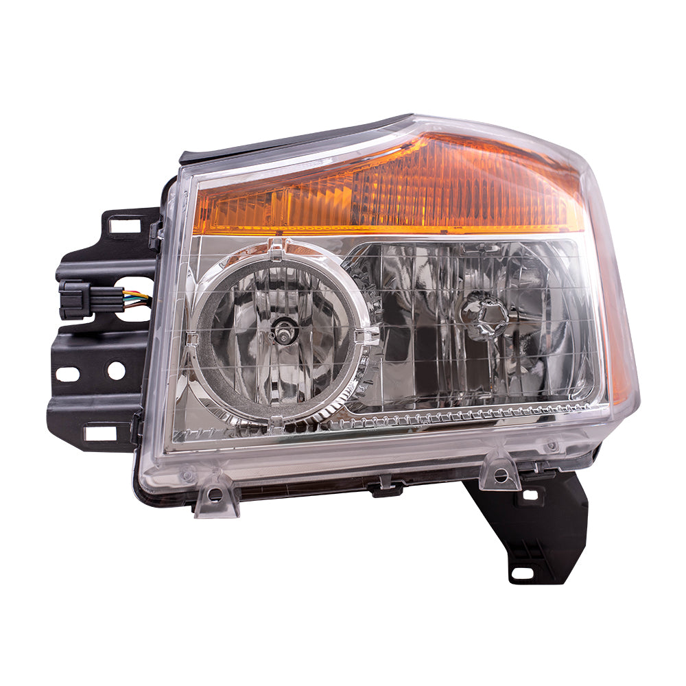 Brock Replacement Drivers Headlight Headlight Compatible with 08-15 Titan Pickup Truck 260609FF0A